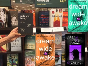 Dream Wide Awake Cover on bookshelf2